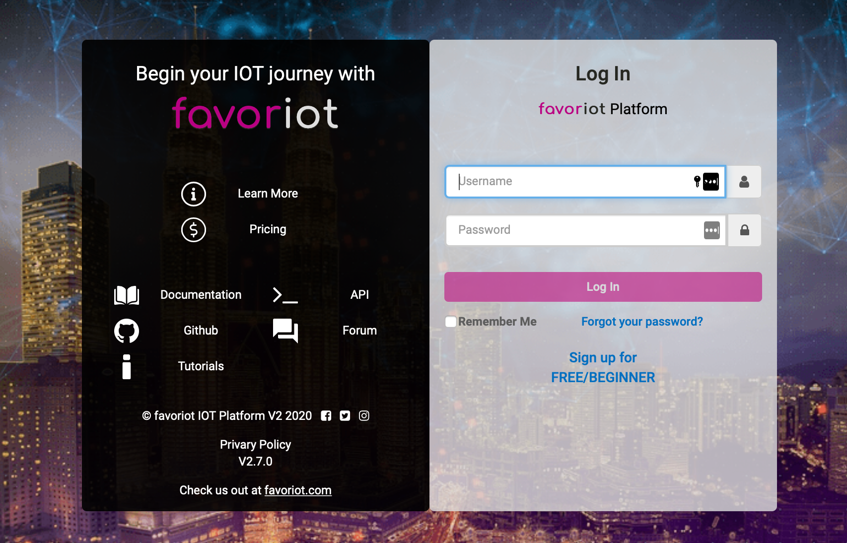 FAVORIOT IoT Platform Resources (Updates)