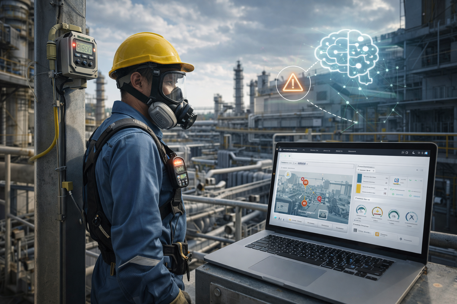 Smart Gas Monitoring Using Machine Learning for Worker Safety and Compliance